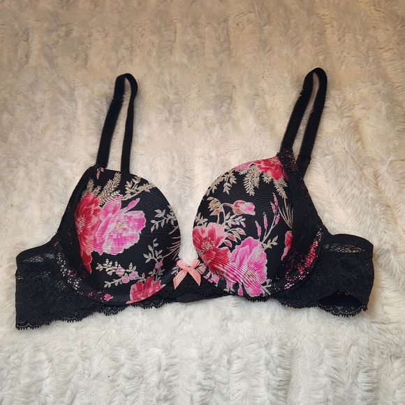 Victoria's Secret Dream Angels Sexy Push-up Bra 34aA pink and black - Picture 2 of 5